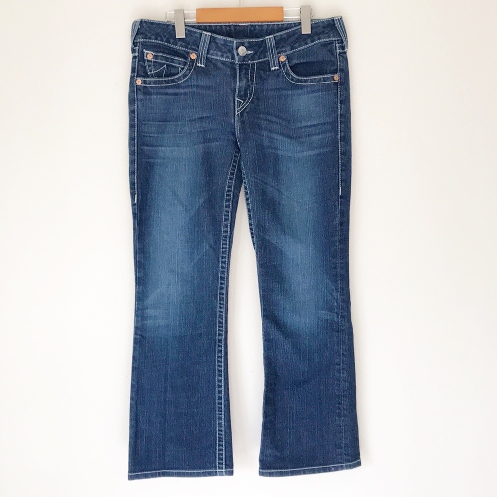 TRUE RELIGION BECKY MEDIUM WASH BOOTCUT JEAN (FIT LIKE 30 INCHES)